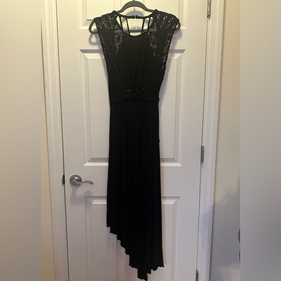 Free People Afternoon Delight Black Asymmetrical Dress, Size S. Worn once. - Picture 4 of 10